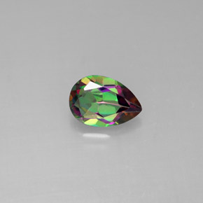 Topaze mystique Partie Supérieure Arc-en-Ciel naturelle En forme de poire, 0.76 ct, VS