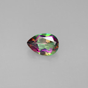 Topaze mystique Partie Supérieure Arc-en-Ciel naturelle En forme de poire, 0.76 ct, VS