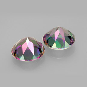 Achetez naturel ct Partie Supérieure Arc-en-Ciel Topaze mystique gems, Coupe roude, En provenance Brésil chez GemSelect. En stock, livraison internationale!