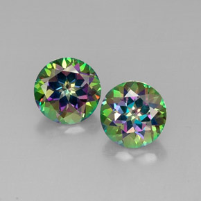 Achetez naturel ct multicolore topaze mystique gems, coupe roude, en provenance brésil chez gemselect. en stock, livraison internationale!