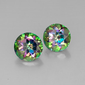 Achetez naturel ct multicolore topaze mystique gems, coupe roude, en provenance brésil chez gemselect. en stock, livraison internationale!