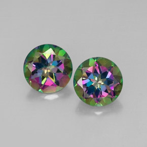 Achetez naturel ct multicolore topaze mystique gems, coupe roude, en provenance brésil chez gemselect. en stock, livraison internationale!