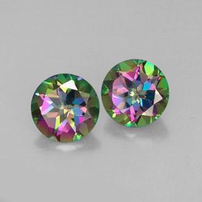 Achetez naturel ct multicolore topaze mystique gems, coupe roude, en provenance brésil chez gemselect. en stock, livraison internationale!