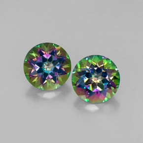 Achetez naturel ct multicolore topaze mystique gems, coupe roude, en provenance brésil chez gemselect. en stock, livraison internationale!