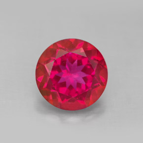 Topaze mystique rouge naturelle coupe roude, 4,51 ct, VS