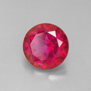 Topaze mystique rouge naturelle coupe roude, 4,51 ct, VS