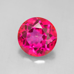 Topaze mystique Orange framboise naturelle Coupe roude, 4.33 ct, VS