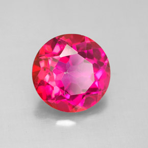 Topaze mystique Orange framboise naturelle Coupe roude, 4.33 ct, VS