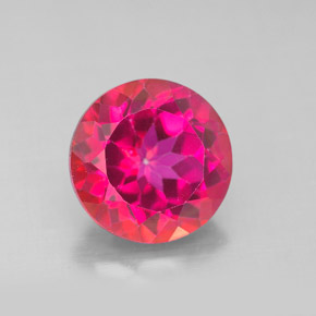 Topaze mystique rouge naturelle coupe roude, 4,63 ct, VS