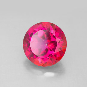 Topaze mystique rouge naturelle coupe roude, 4,63 ct, VS