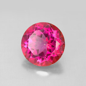 Topaze mystique rouge naturelle coupe roude, 4,67 ct, VS