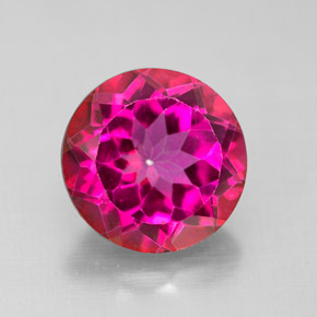 Topaze mystique Orange framboise naturelle Coupe roude, 4.68 ct, VS
