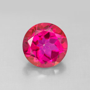 Topaze mystique rouge naturelle coupe roude, 4,73 ct, VS
