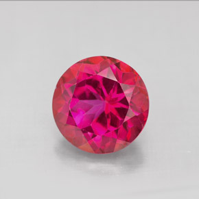 Topaze mystique rouge naturelle coupe roude, 4,50 ct, VS