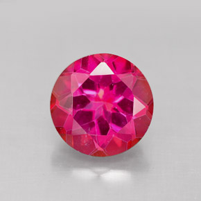 Topaze mystique rouge naturelle coupe roude, 4,76 ct, VS