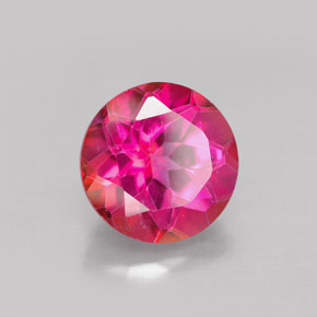 Topaze mystique rouge naturelle coupe roude, 4,76 ct, VS