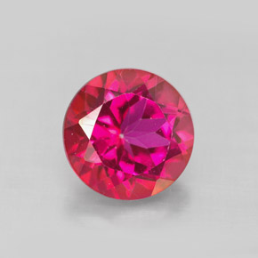 Topaze mystique rouge naturelle coupe roude, 4,81 ct, VS