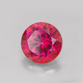 Topaze mystique rouge naturelle coupe roude, 4,81 ct, VS