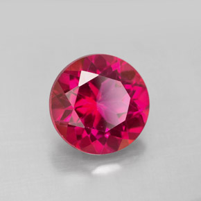 Topaze mystique rouge naturelle coupe roude, 4,59 ct, VS