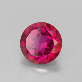 Topaze mystique rouge naturelle coupe roude, 4,50 ct, VS