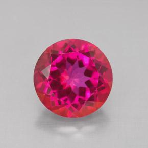Topaze mystique rouge naturelle coupe roude, 4,60 ct, VS