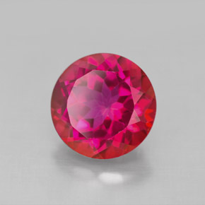 Topaze mystique rouge naturelle coupe roude, 4,60 ct, VS