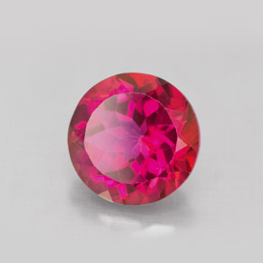 Topaze mystique rouge naturelle coupe roude, 4,72 ct, VS