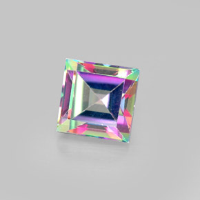 Topaze mystique multicolore naturelle carré, 2,32 ct, VS
