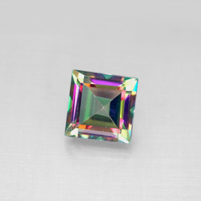 Topaze mystique multicolore naturelle carré, 2,17 ct, VS