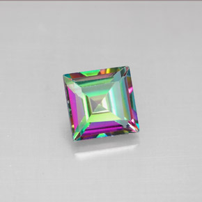 Topaze mystique multicolore naturelle carré, 2,18 ct, VS