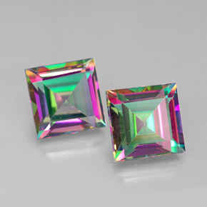 Achetez naturel ct multicolore topaze mystique gems, carré, en provenance brésil chez gemselect. en stock, livraison internationale!