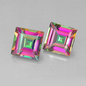 Achetez naturel ct multicolore topaze mystique gems, carré, en provenance brésil chez gemselect. en stock, livraison internationale!