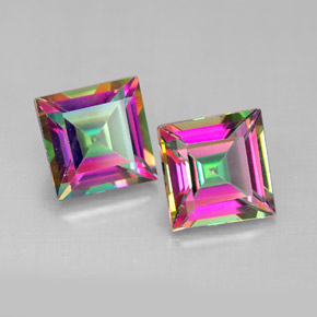 Achetez naturel ct multicolore topaze mystique gems, carré, en provenance brésil chez gemselect. en stock, livraison internationale!