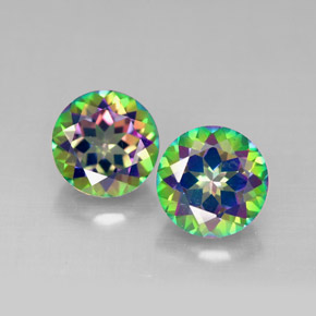 Achetez naturel ct multicolore topaze mystique gems, coupe roude, en provenance brésil chez gemselect. en stock, livraison internationale!