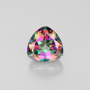 Topaze mystique multicolore naturelle trillion, 1,63 ct, VS