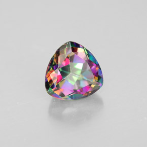 Topaze mystique multicolore naturelle trillion, 1,63 ct, VS