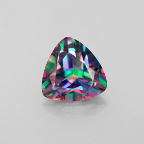 Topaze mystique multicolore naturelle trillion, 2,06 ct, VS