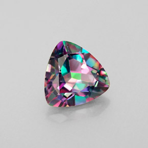 Topaze mystique multicolore naturelle trillion, 2,06 ct, VS