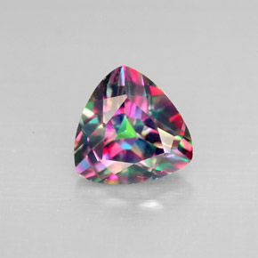 Topaze mystique multicolore naturelle trillion, 2,19 ct, VS