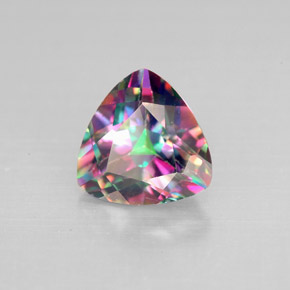 Topaze mystique multicolore naturelle trillion, 2,19 ct, VS