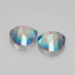 Achetez naturel ct Partie Supérieure Arc-en-Ciel Topaze mystique gems, Trillion, En provenance Brésil chez GemSelect. En stock, livraison internationale!