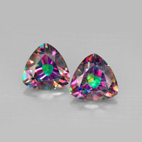 Achetez naturel ct multicolore topaze mystique gems, trillion, en provenance brésil chez gemselect. en stock, livraison internationale!