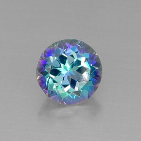Topaze mystique multicolore naturelle coupe roude, 4,67 ct, VS