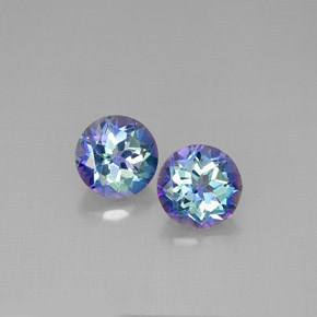 Achetez naturel ct Partie Supérieure Arc-en-Ciel Topaze mystique gems, Coupe roude, En provenance Brésil chez GemSelect. En stock, livraison internationale!