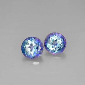 Achetez naturel ct Partie Supérieure Arc-en-Ciel Topaze mystique gems, Coupe roude, En provenance Brésil chez GemSelect. En stock, livraison internationale!