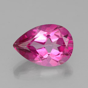 Topaze mystique rouge naturelle en forme de poire, 2,36 ct, VVS