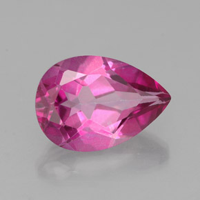 Topaze mystique rouge naturelle en forme de poire, 2,36 ct, VVS