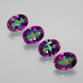 Achetez naturel ct multicolore topaze mystique gems, coupe ovale, en provenance brésil chez gemselect. en stock, livraison internationale!