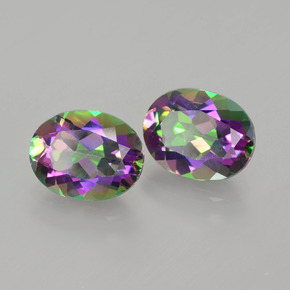 Achetez naturel ct multicolore topaze mystique gems, coupe ovale, en provenance brésil chez gemselect. en stock, livraison internationale!