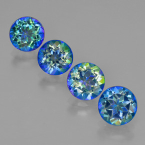 Achetez naturel ct multicolore topaze mystique gems, coupe roude, en provenance brésil chez gemselect. en stock, livraison internationale!